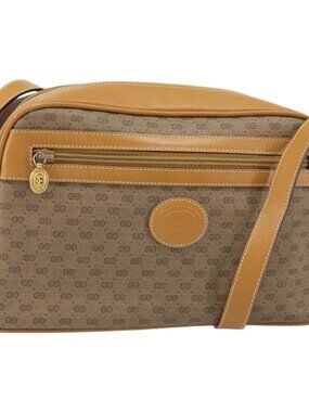 GUCCI GG Supreme Shoulder Bag PVC Beige Gold 001 56 0942 Auth BA9284